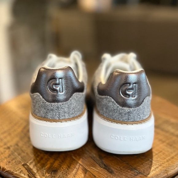 Cole Haan Topspin Sneaker in Grey Wool - Picture 4 of 8